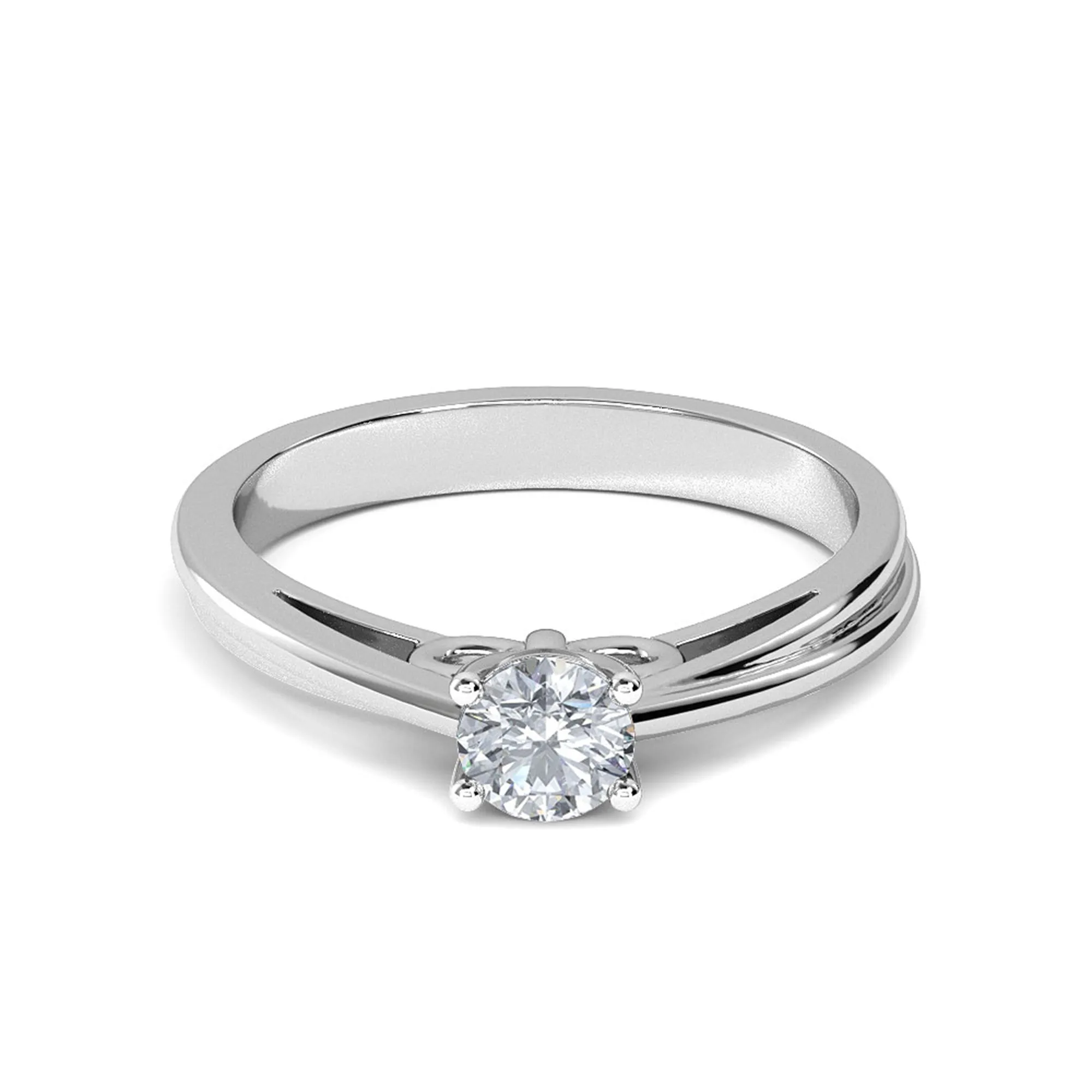 0.50 CT Blue Solitaire Ring