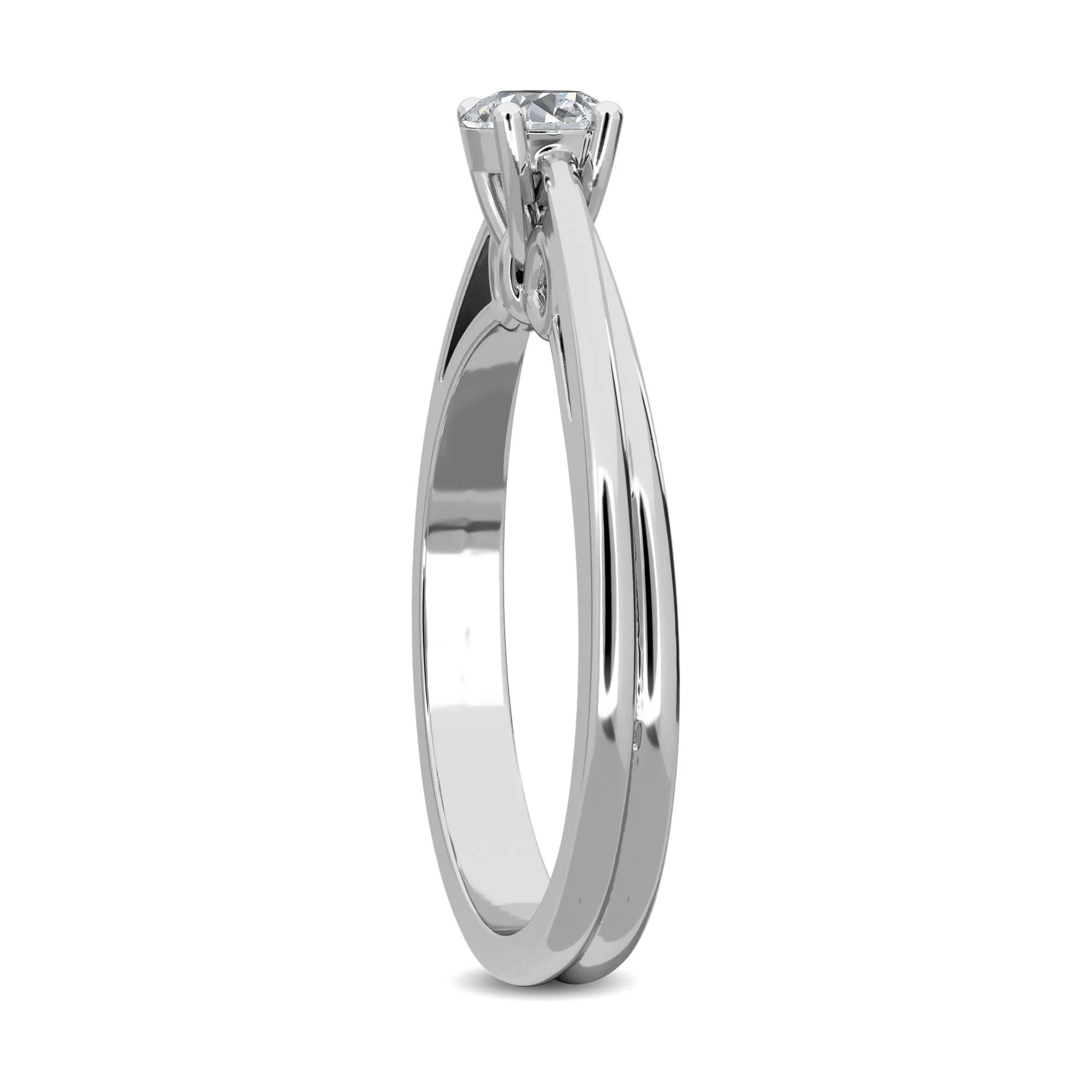 0.50 CT Blue Solitaire Ring