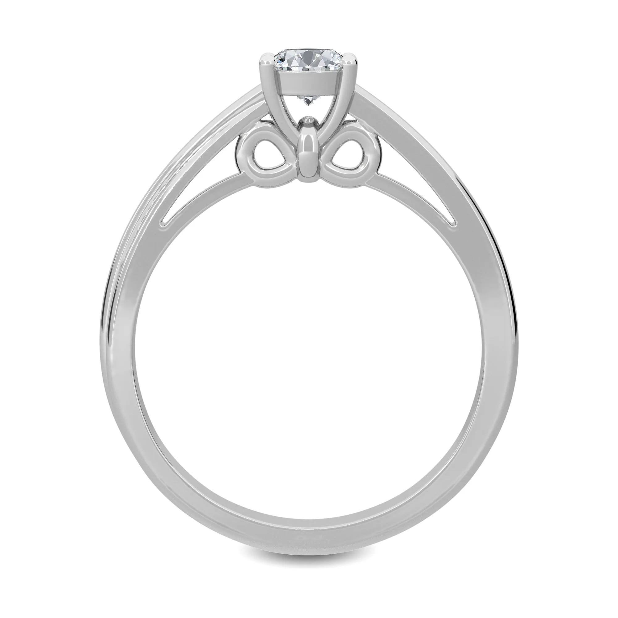 0.50 CT Blue Solitaire Ring