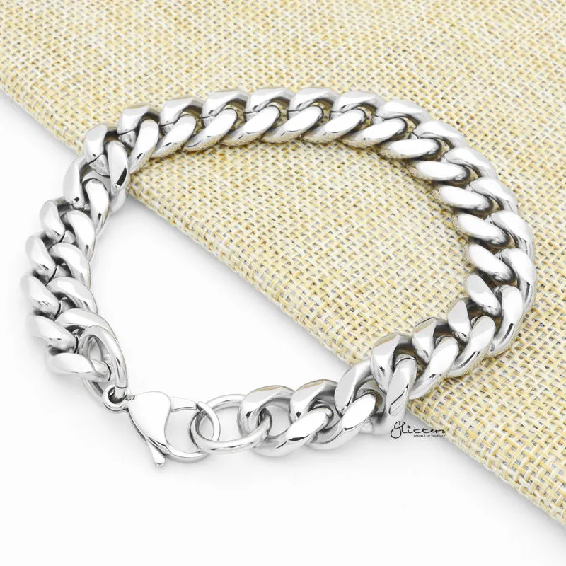 12mm Stainless Steel Miami Cuban Curb Chain Bracelet