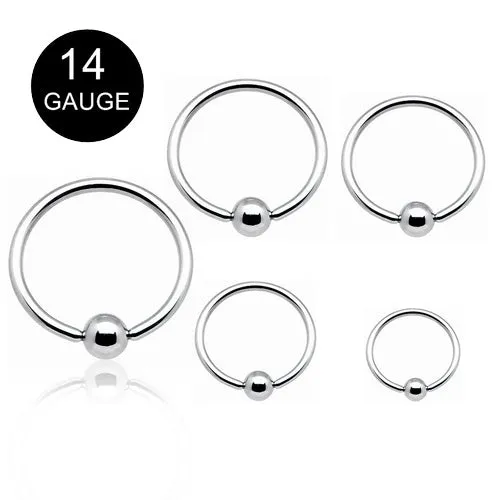 14GA 316L Surgical Steel Captive Hoops