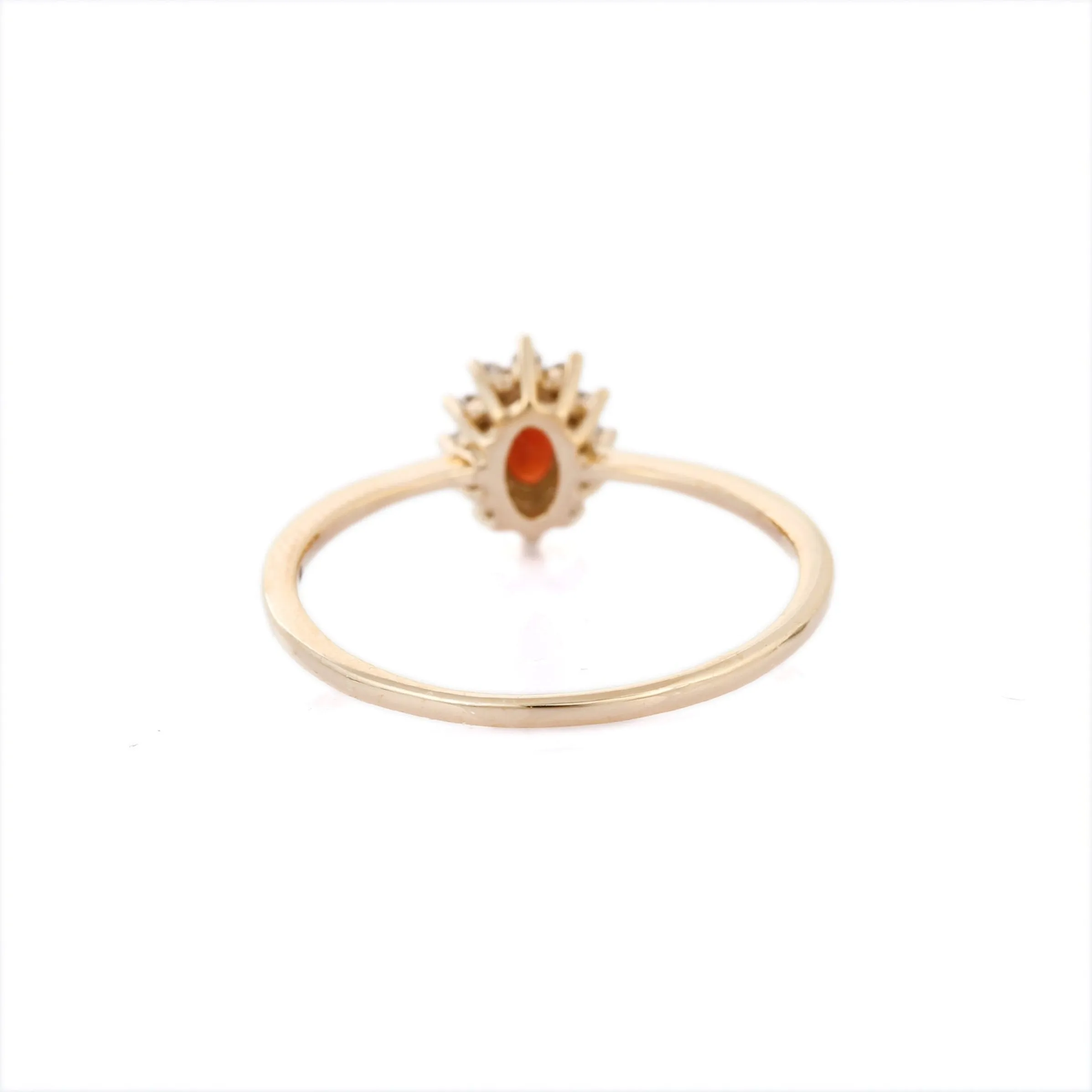 14K Yellow Gold Garnet Ring