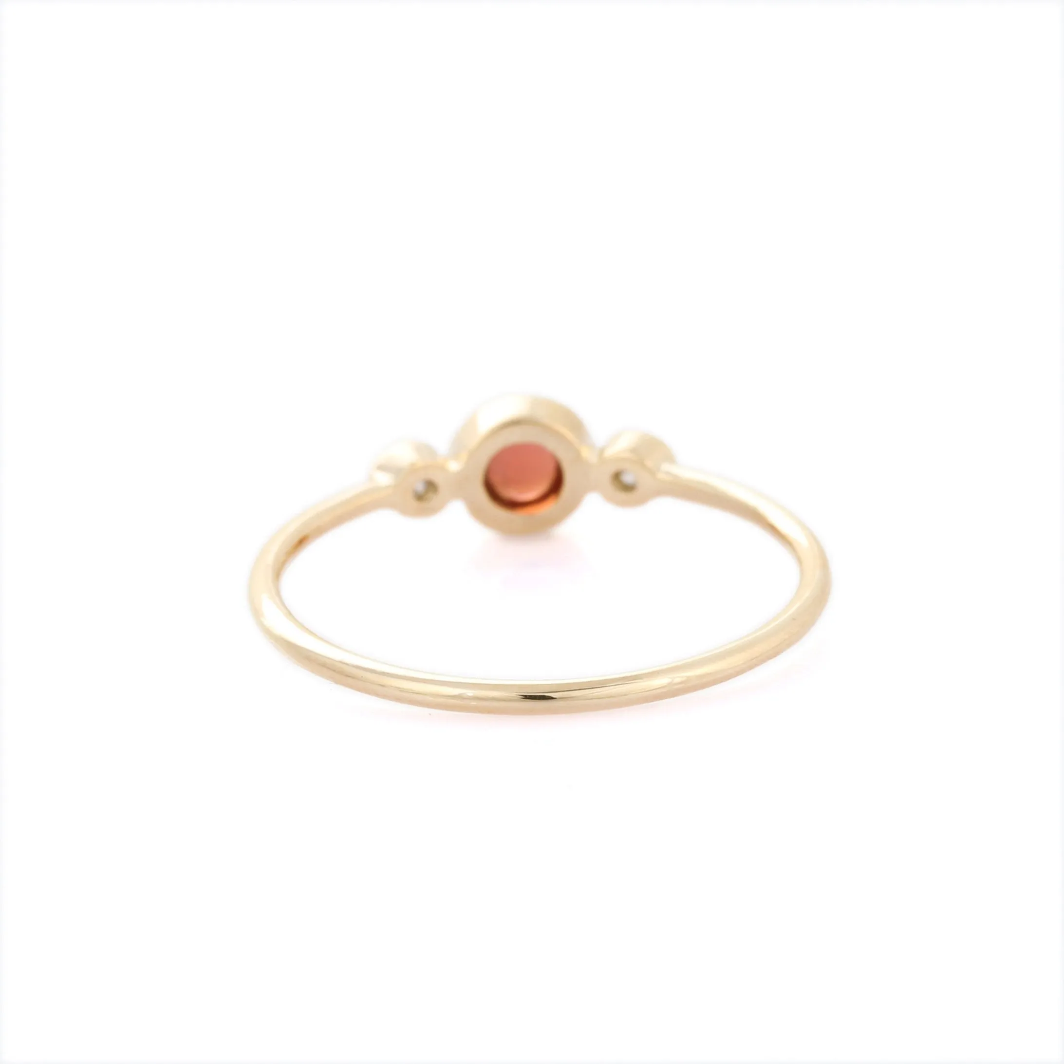 14K Yellow Gold Garnet Ring