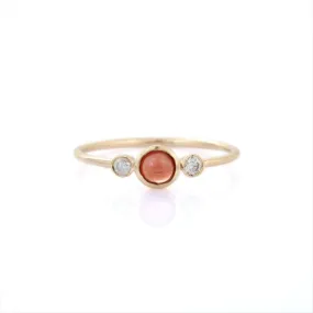 14K Yellow Gold Garnet Ring