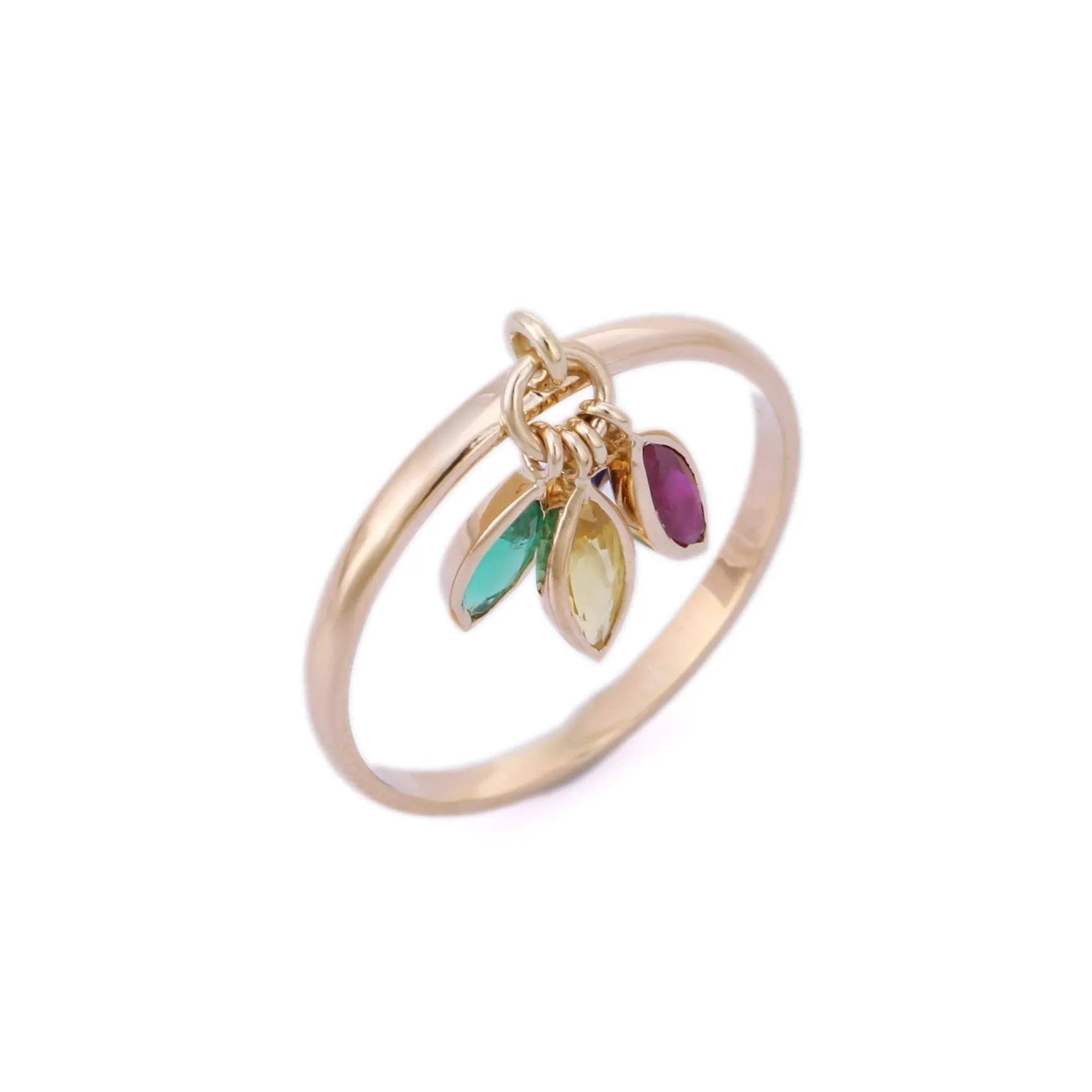 14K Yellow Gold Ruby Ring