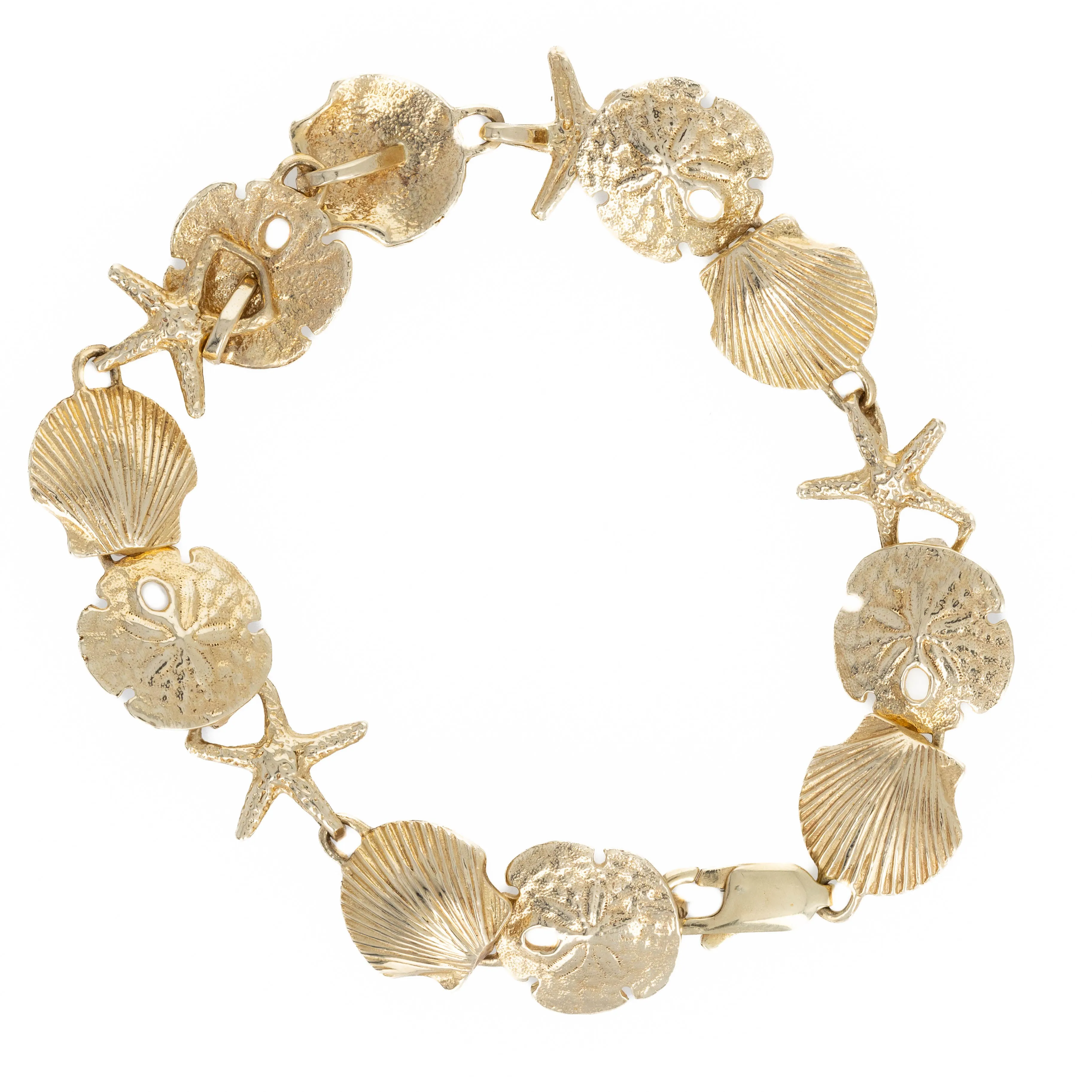 14K Yellow Gold Seashell Bracelet