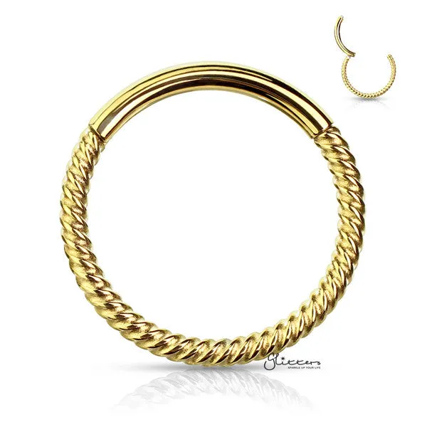 316L Surgical Steel Braided Steel Hinged Segment Hoop Rings