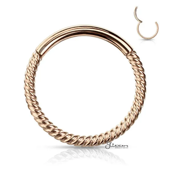 316L Surgical Steel Braided Steel Hinged Segment Hoop Rings