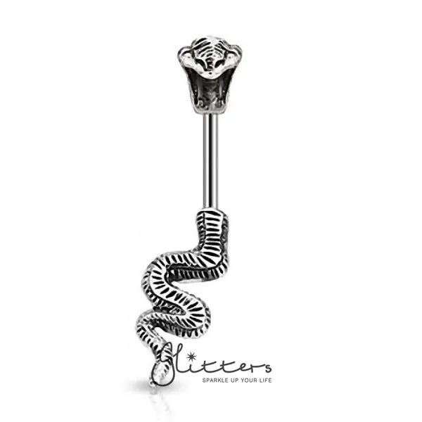 316L Surgical Steel Poisonous Cobra Belly Ring