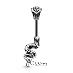 316L Surgical Steel Poisonous Cobra Belly Ring