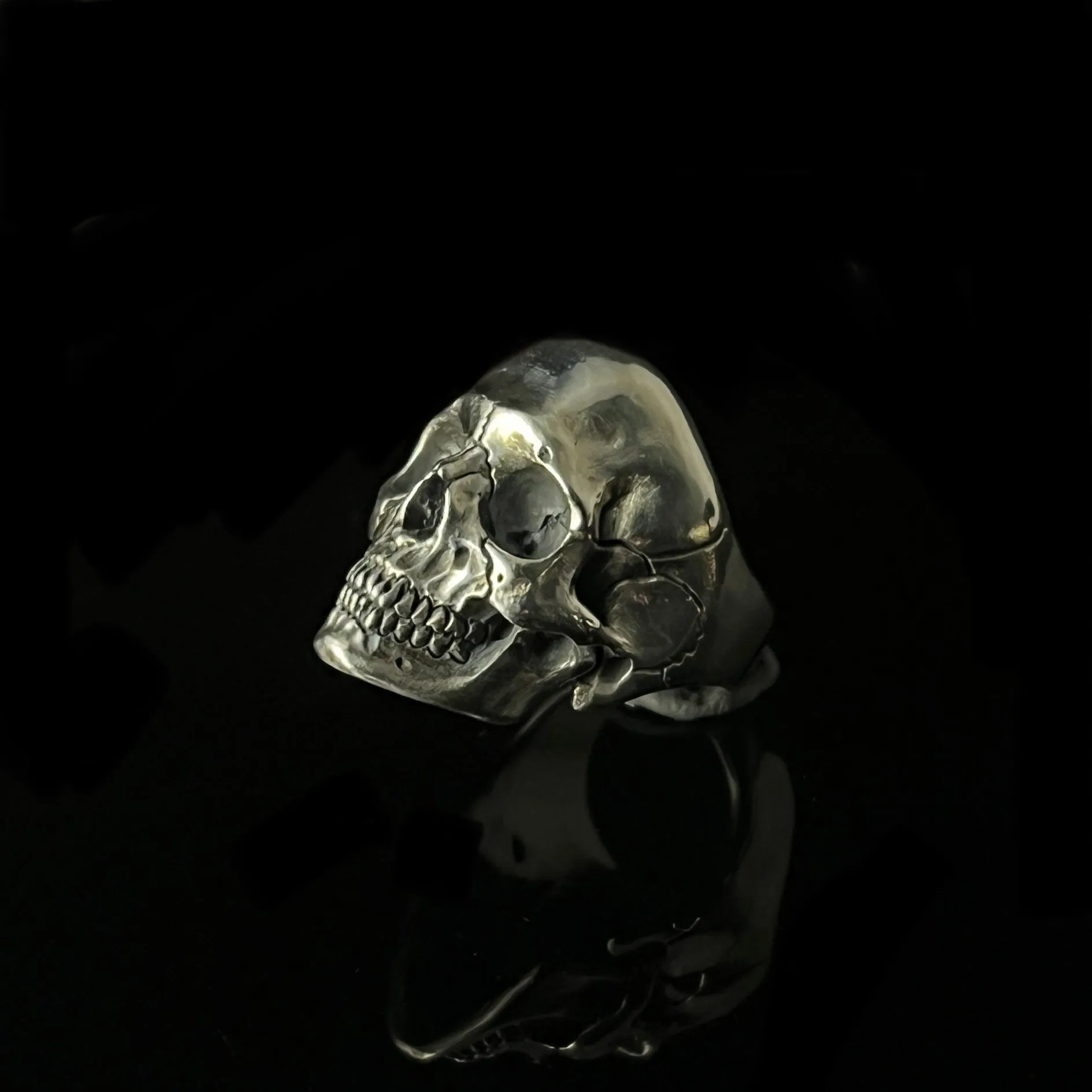 925 Full Skull Ring