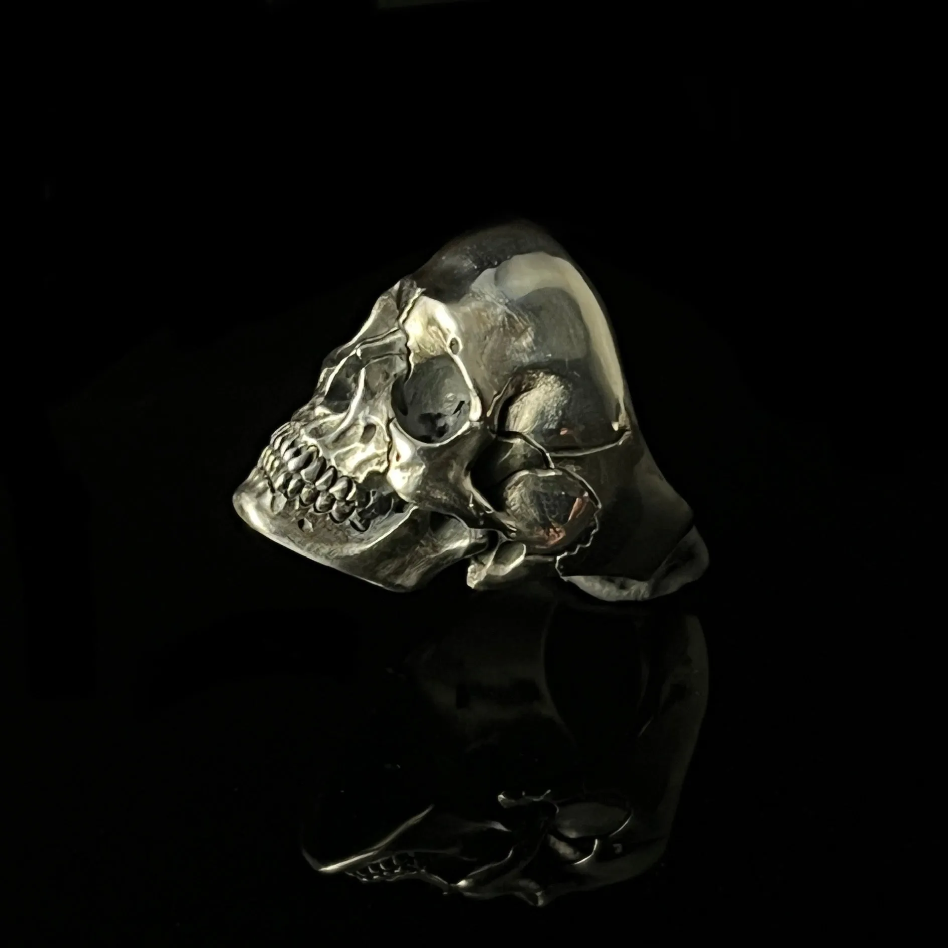 925 Full Skull Ring