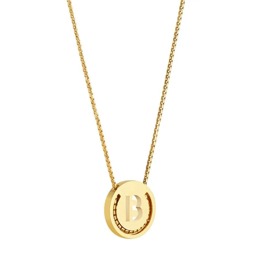 ABC's - B 18K Gold Plated Necklace