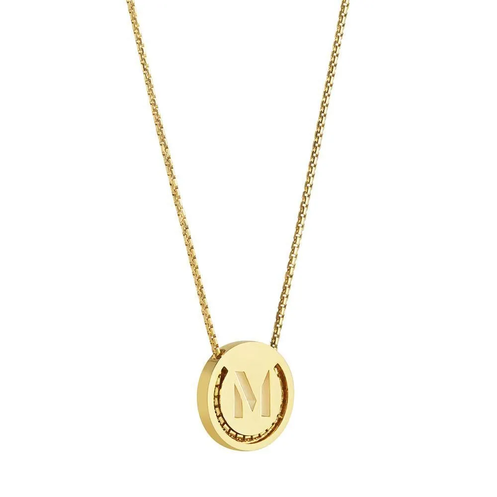 ABC's - M 18K Gold Plated Necklace