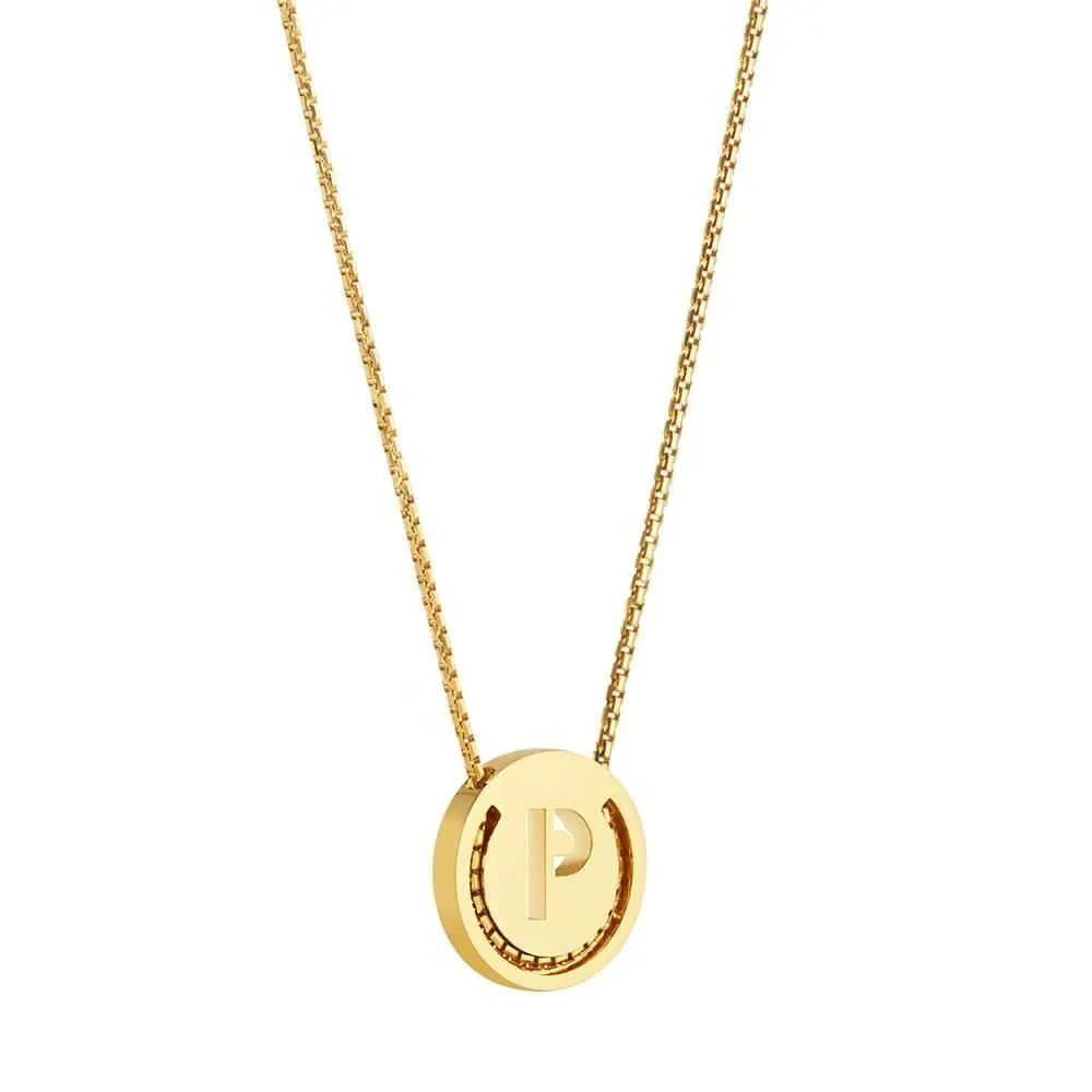 ABC's - P 18K Gold Plated Necklace