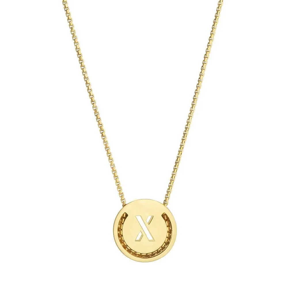 ABC's - X 18K Gold Plated Necklace