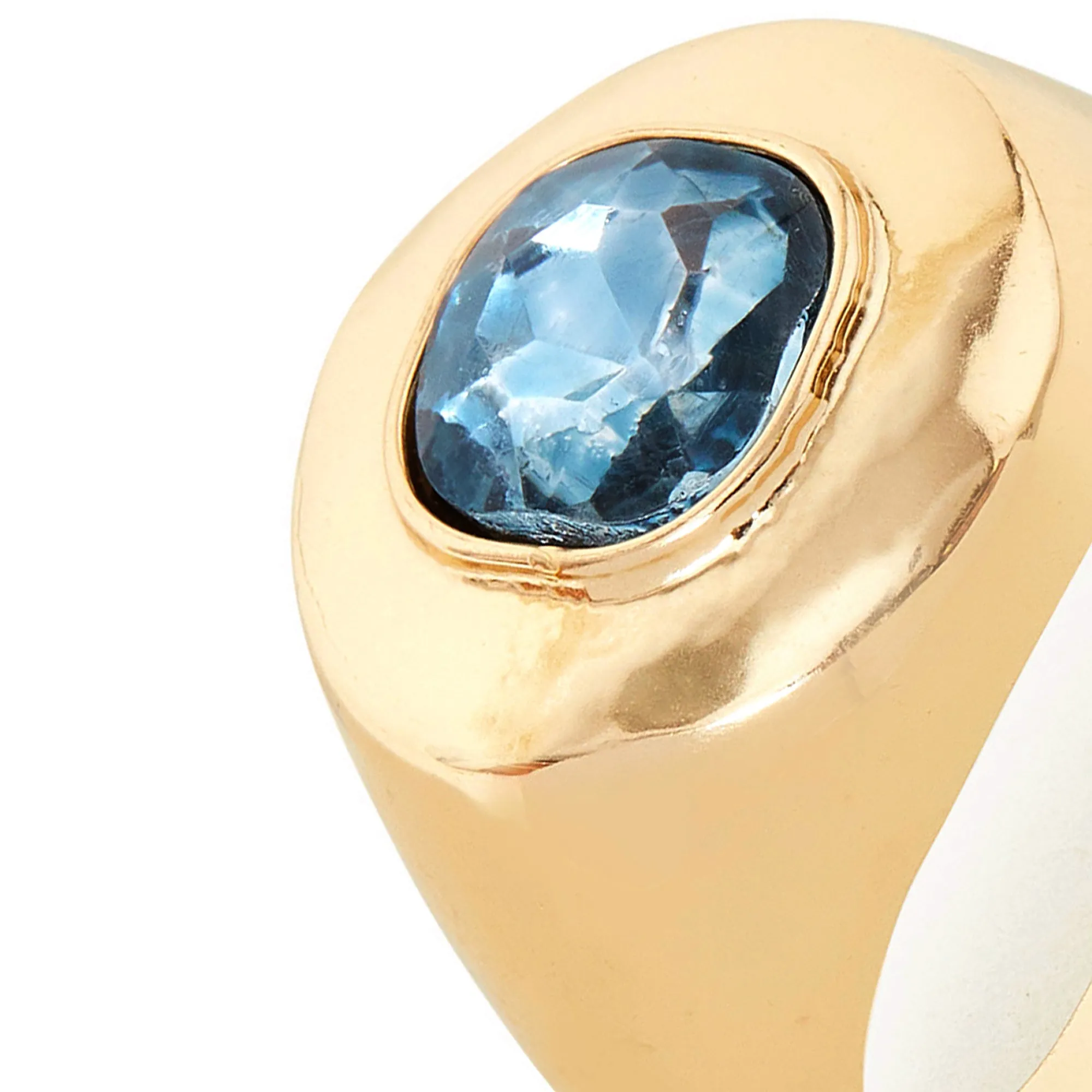 Accessorize London Women's Blue Chunky Gem Ring-Small