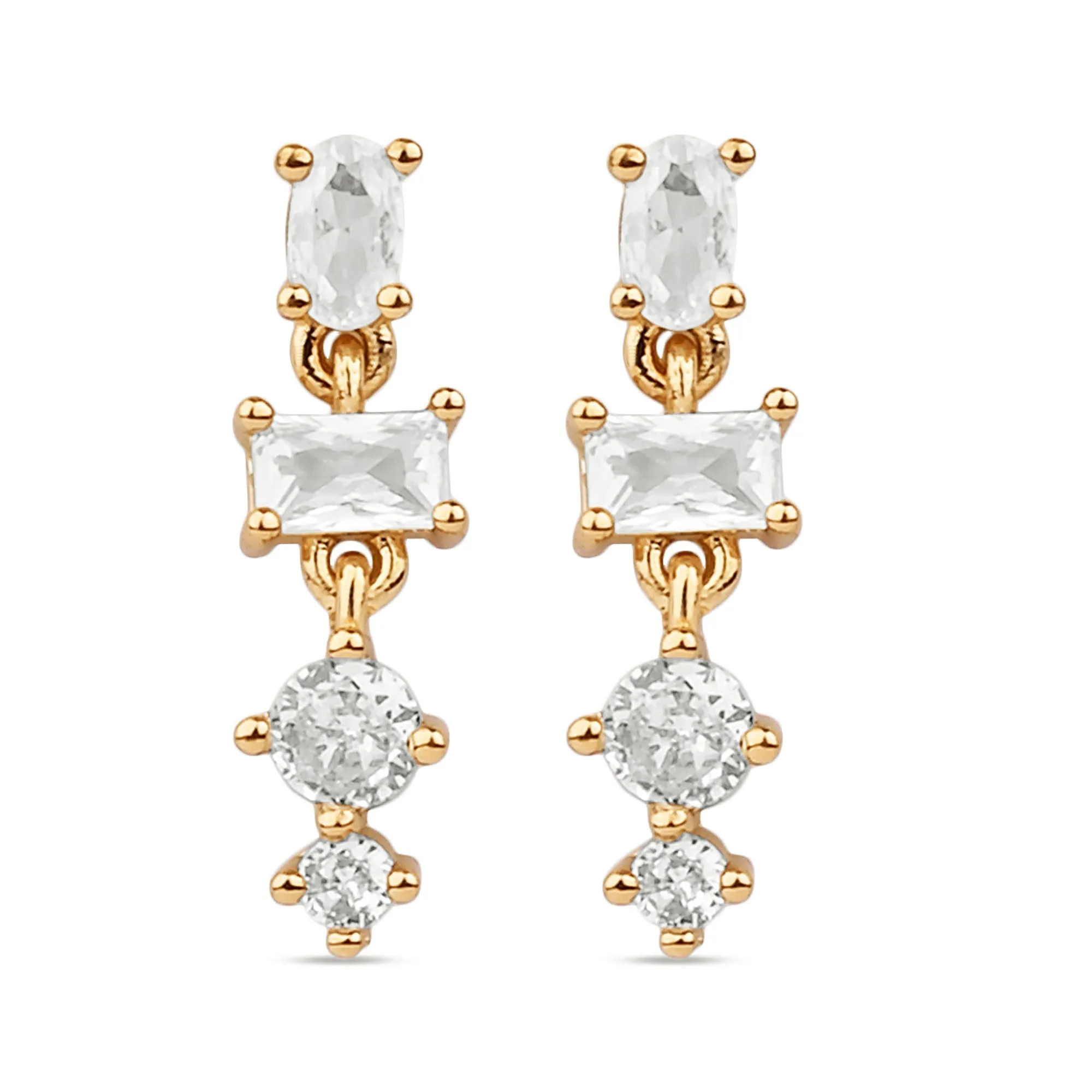 Accessorize London Women's Crystal Stones Drop Earring