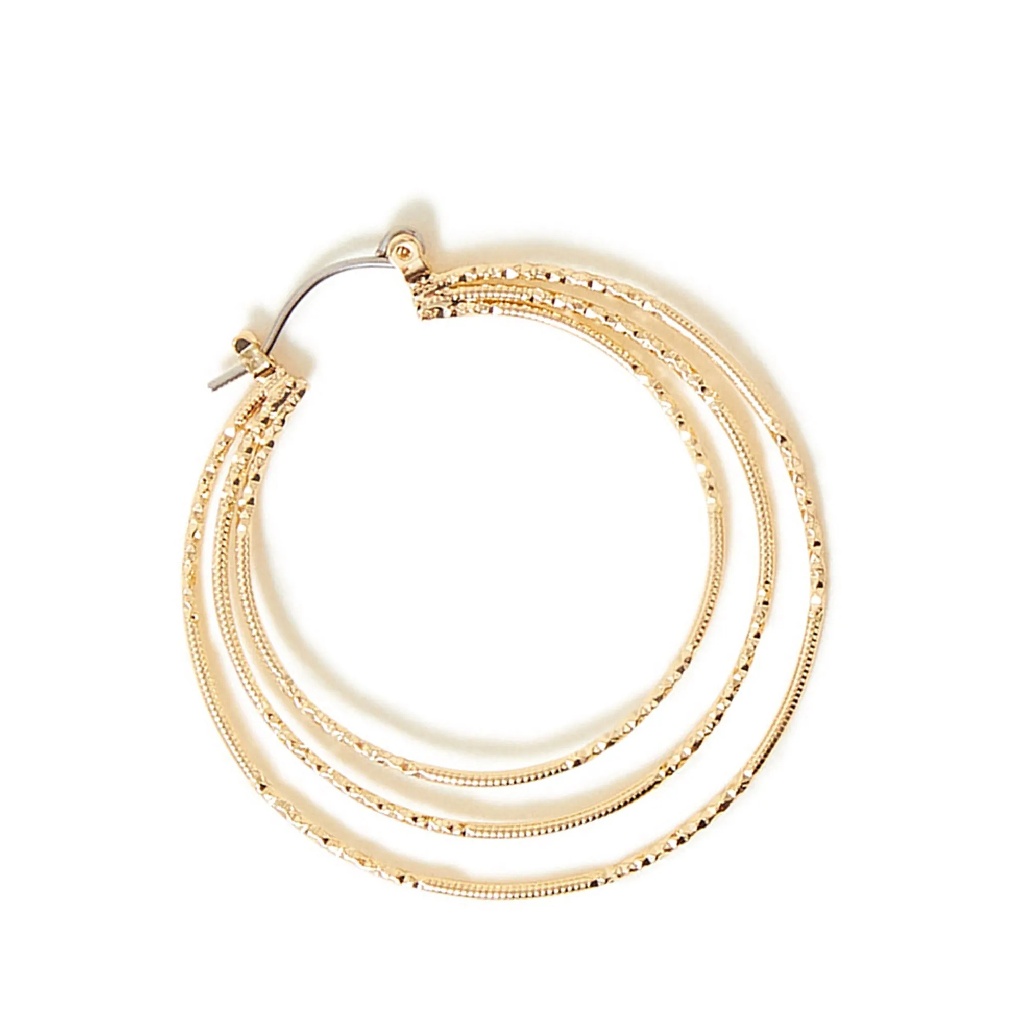 Accessorize London Women's  Delicate Layered Hoops