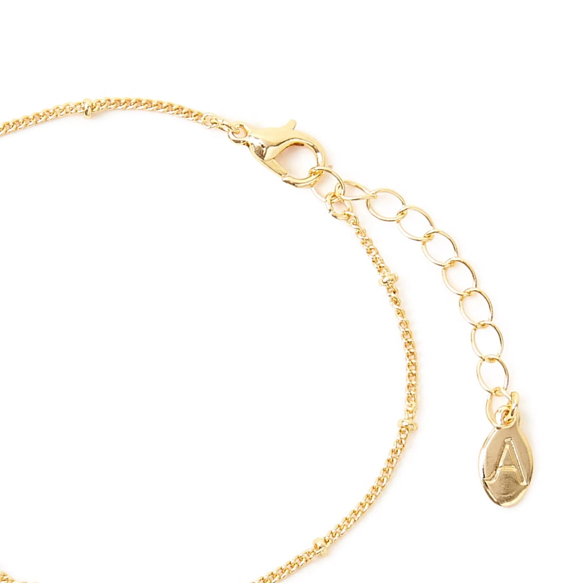 Accessorize London Women's  Gold Heart Pave Bracelet