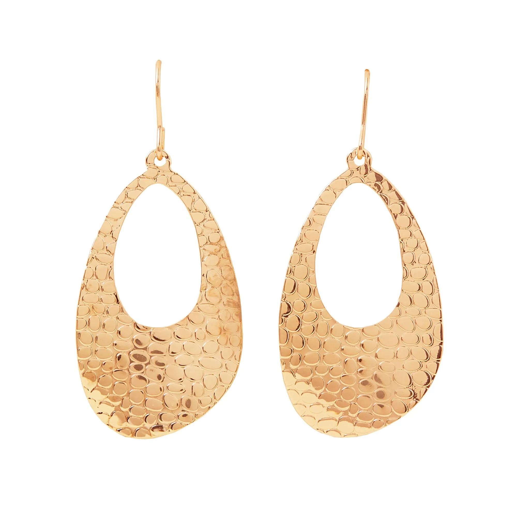 Accessorize London Women's Gold Oval Cut-Out Drop Earrings