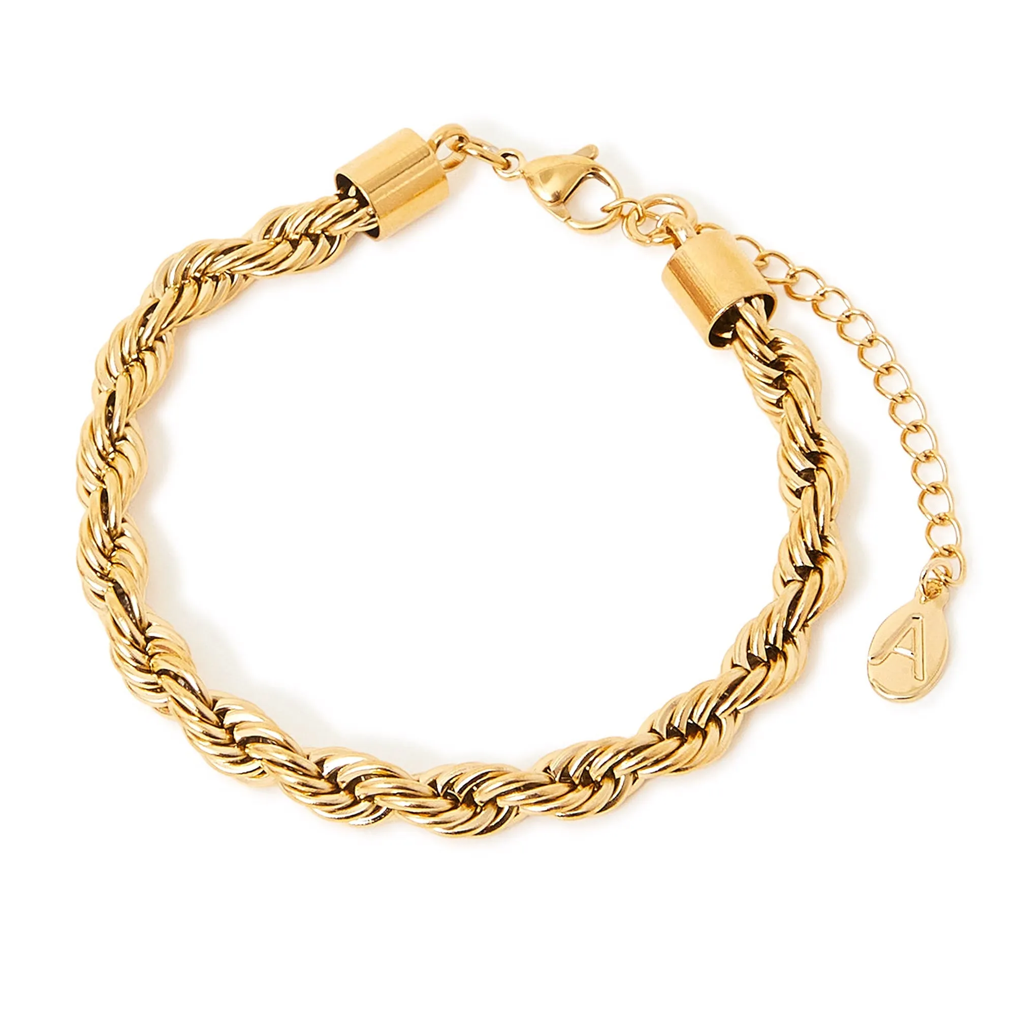 Accessorize London Women's Gold  Stainless Steel Twisted Chain Bracelet