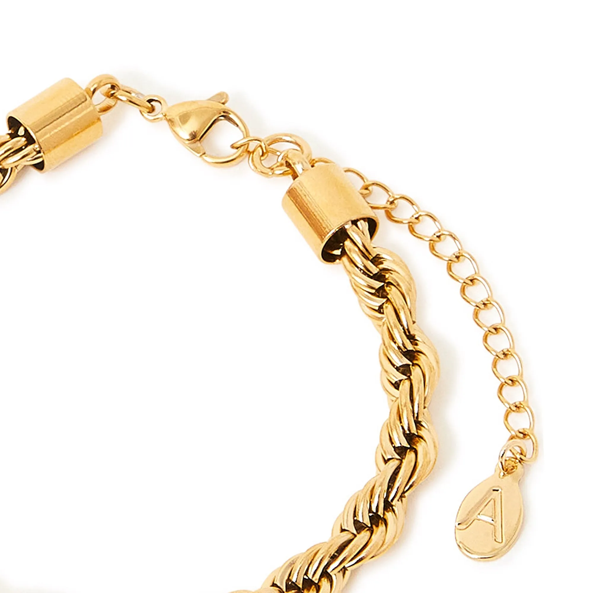 Accessorize London Women's Gold  Stainless Steel Twisted Chain Bracelet