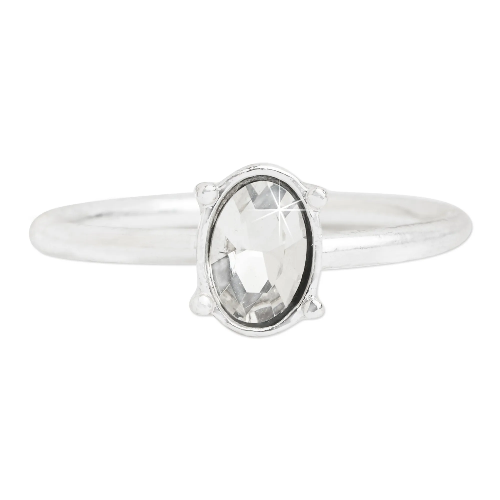 Accessorize London Women's Silver Crystal Ring Pack Of 12 Small