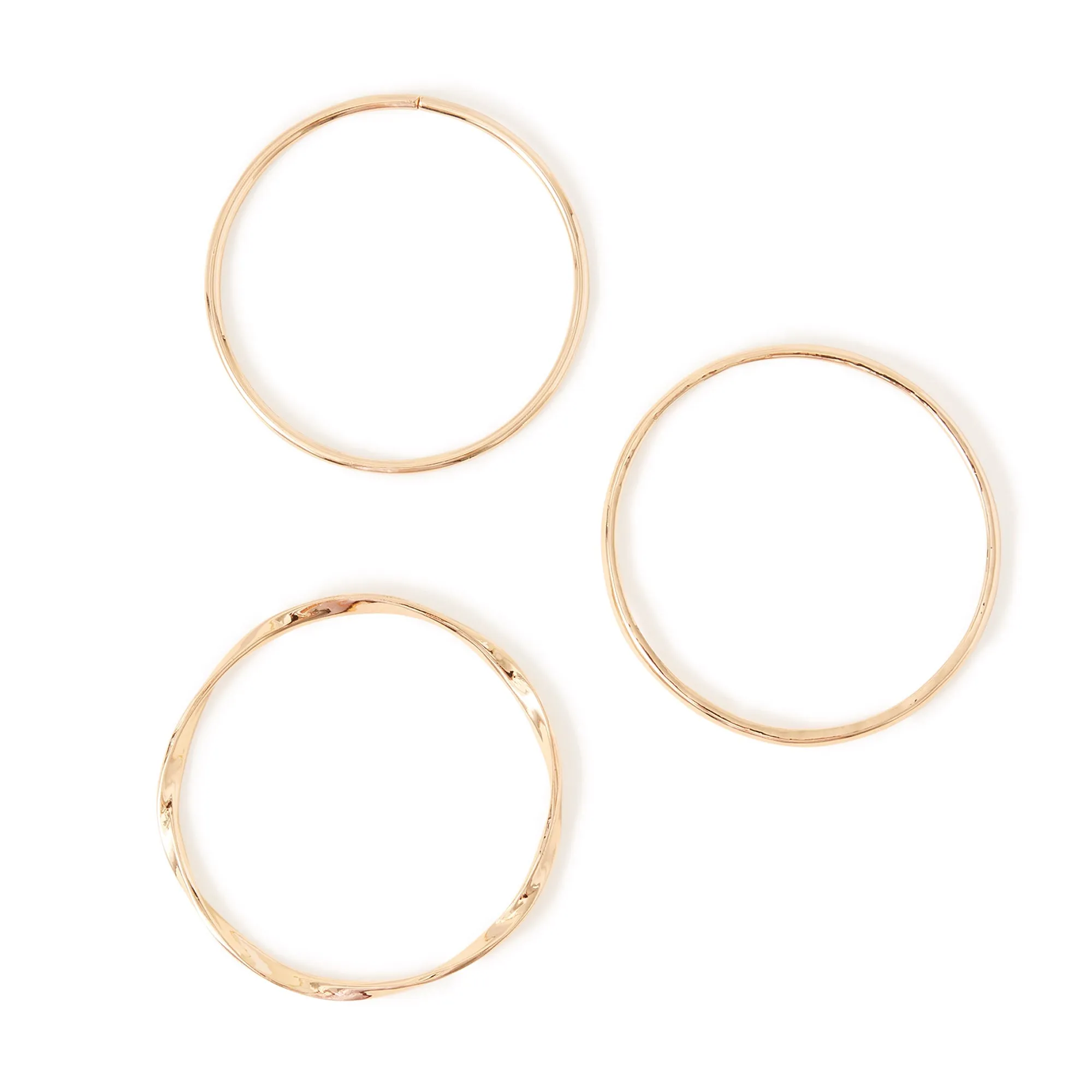 Accessorize London Women's Twist Bangles Set Of Three