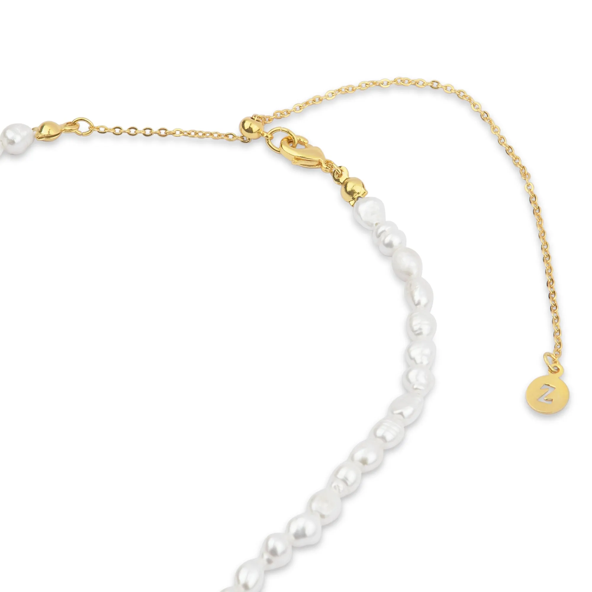 Accessorize London Women's Z Real Gold Plated Seed Pearl Necklace