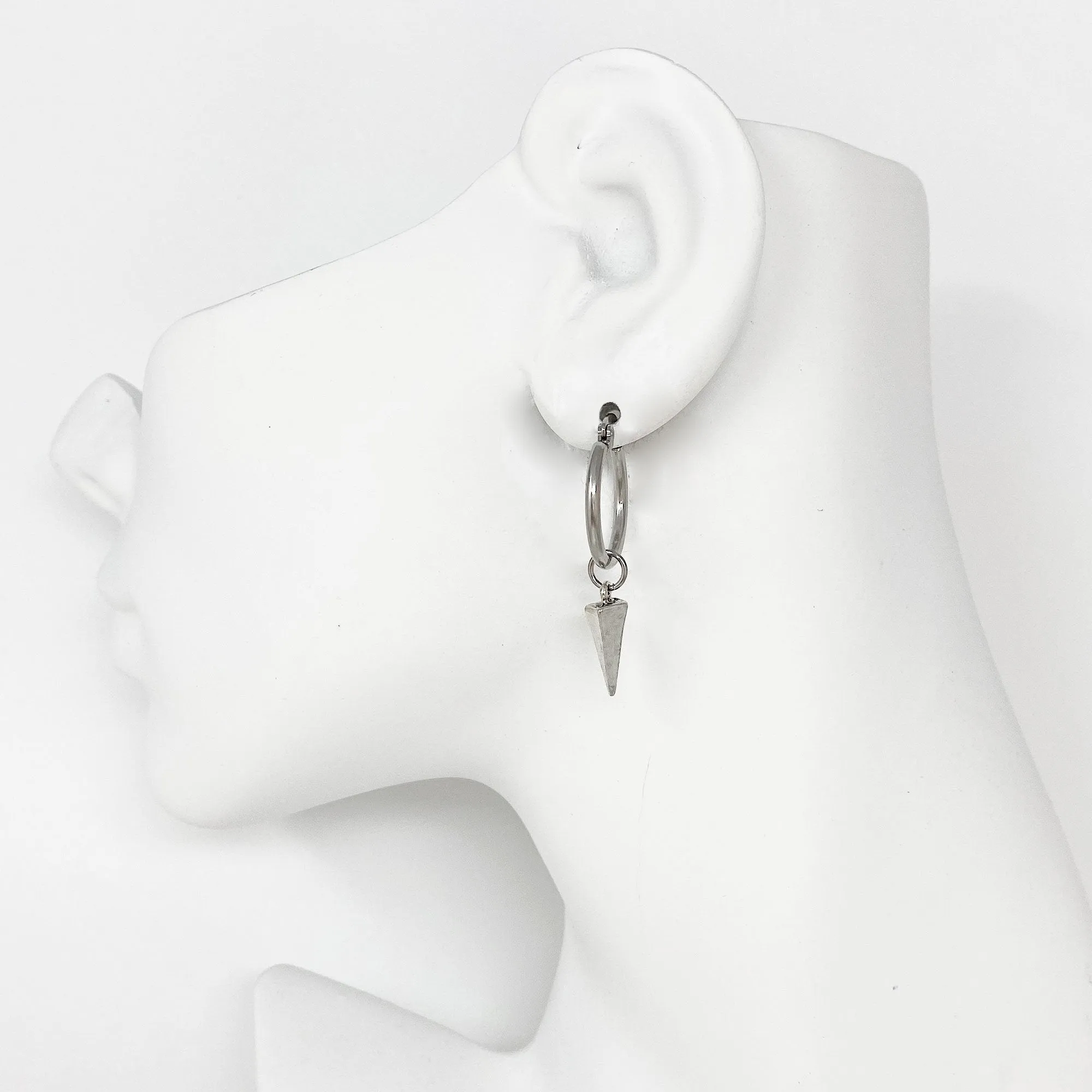 ARLYSS silver spike hoop earrings