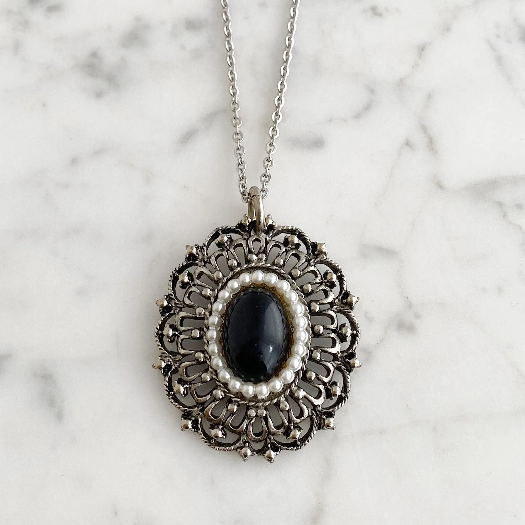 ARMAND statement black pendant necklace