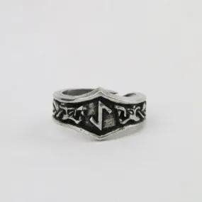 Asgard Eihwaz Letter Y Rune Ring - Adjustable