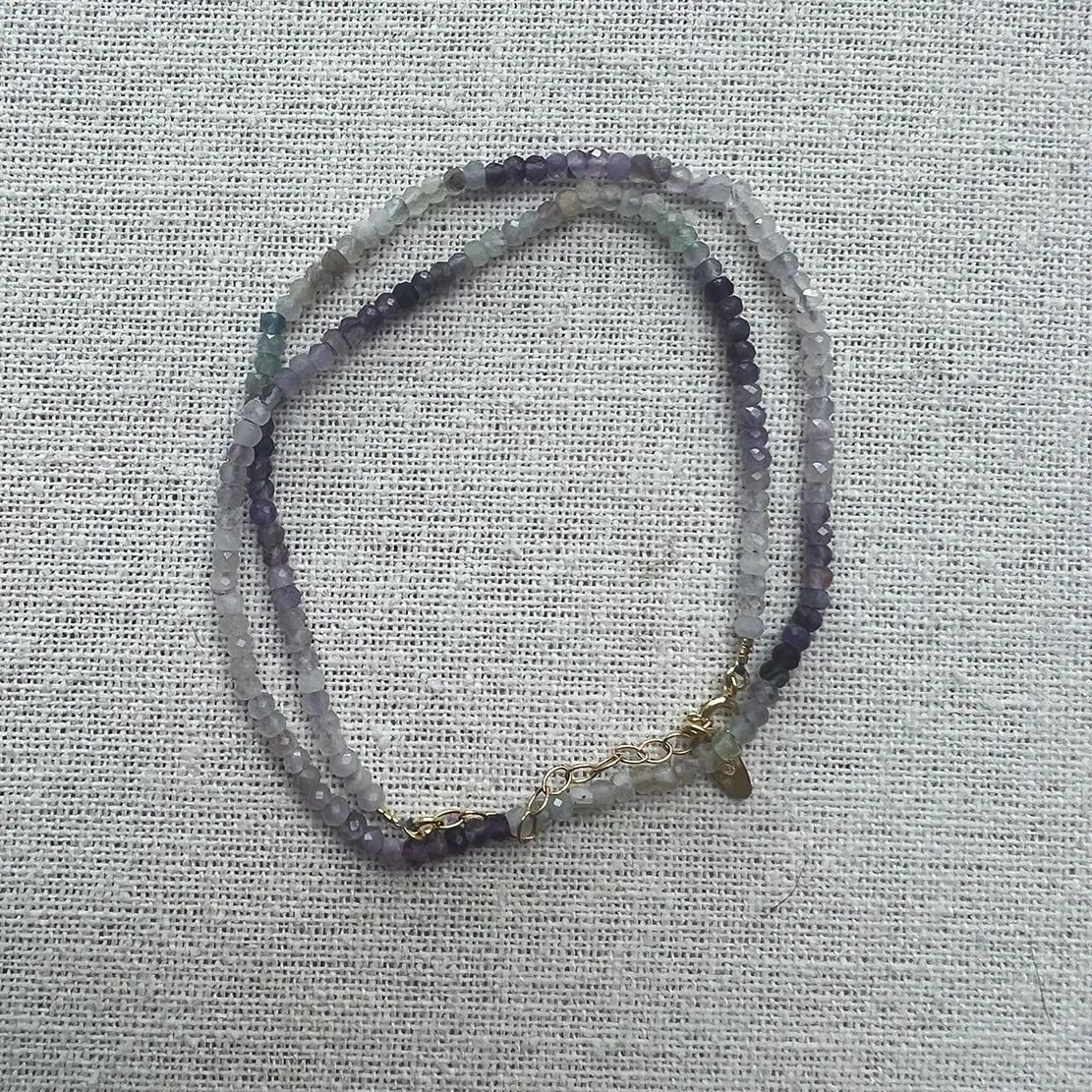 Audrey Fluorite Necklace, Purple