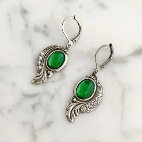 AUGUSTINE Art Nouveau emerald earrings