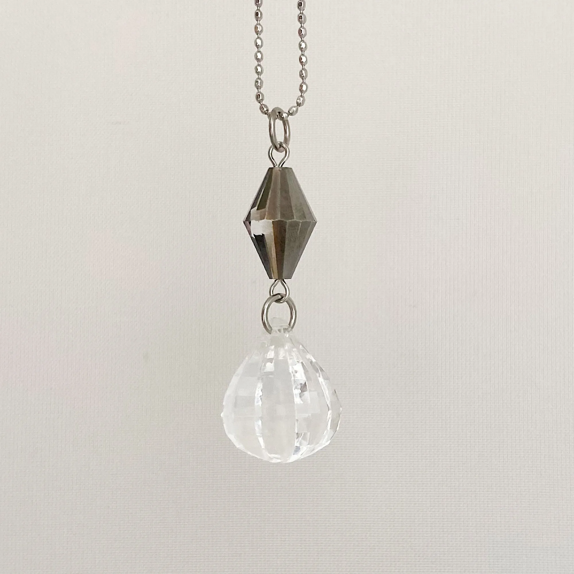 CADENCE lucite teardrop pendant necklace