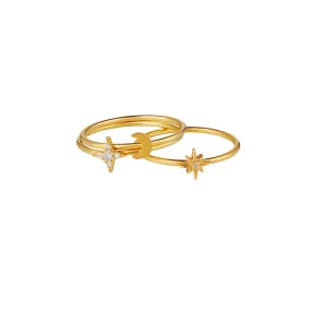 Celestial Stacking Rings - Gold