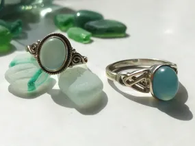 Chalcedony Kala & Brigid Rings