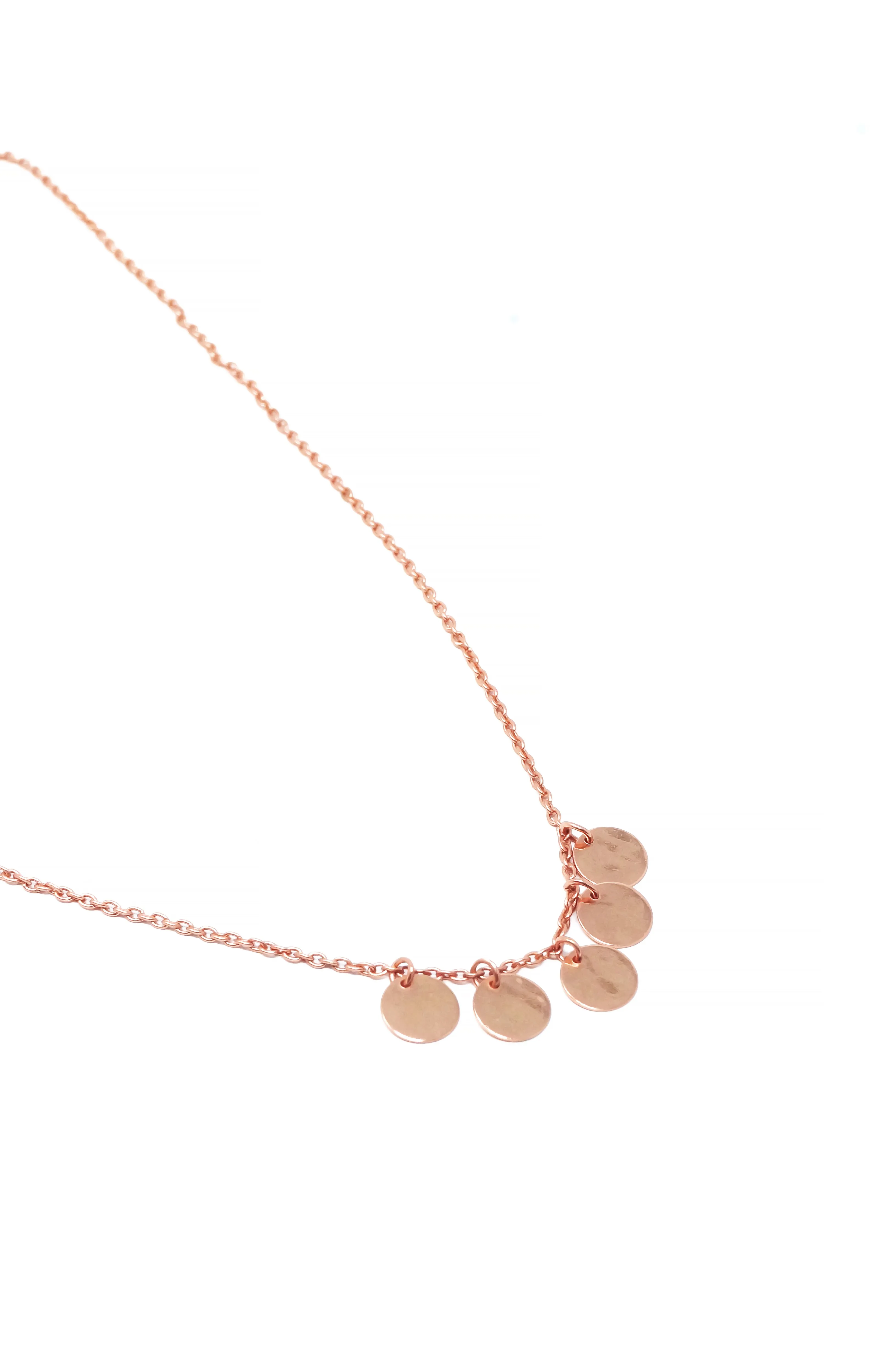 Classic Circology Rose Gold Plated Mini Sterling Silver Necklace