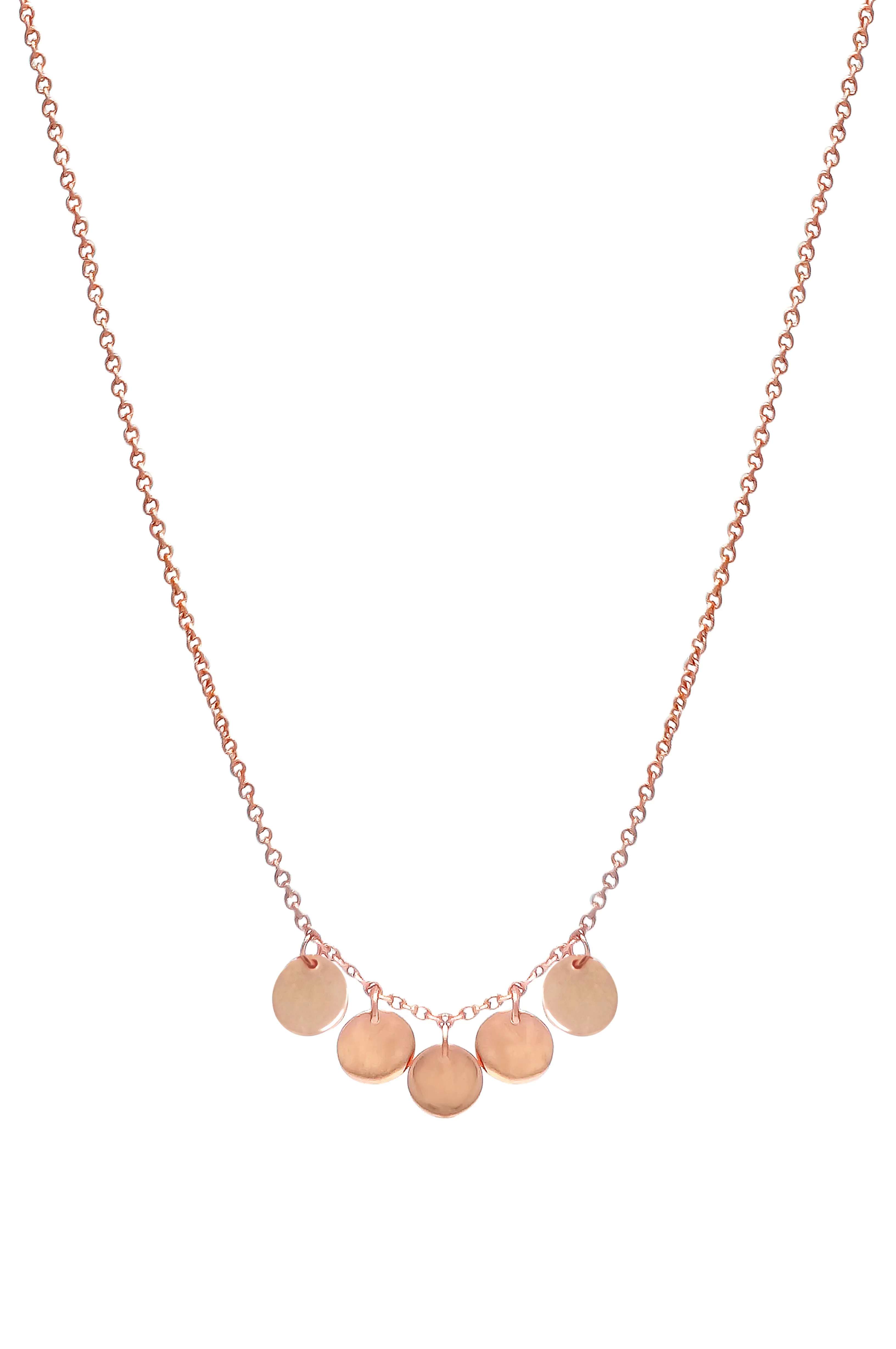 Classic Circology Rose Gold Plated Mini Sterling Silver Necklace