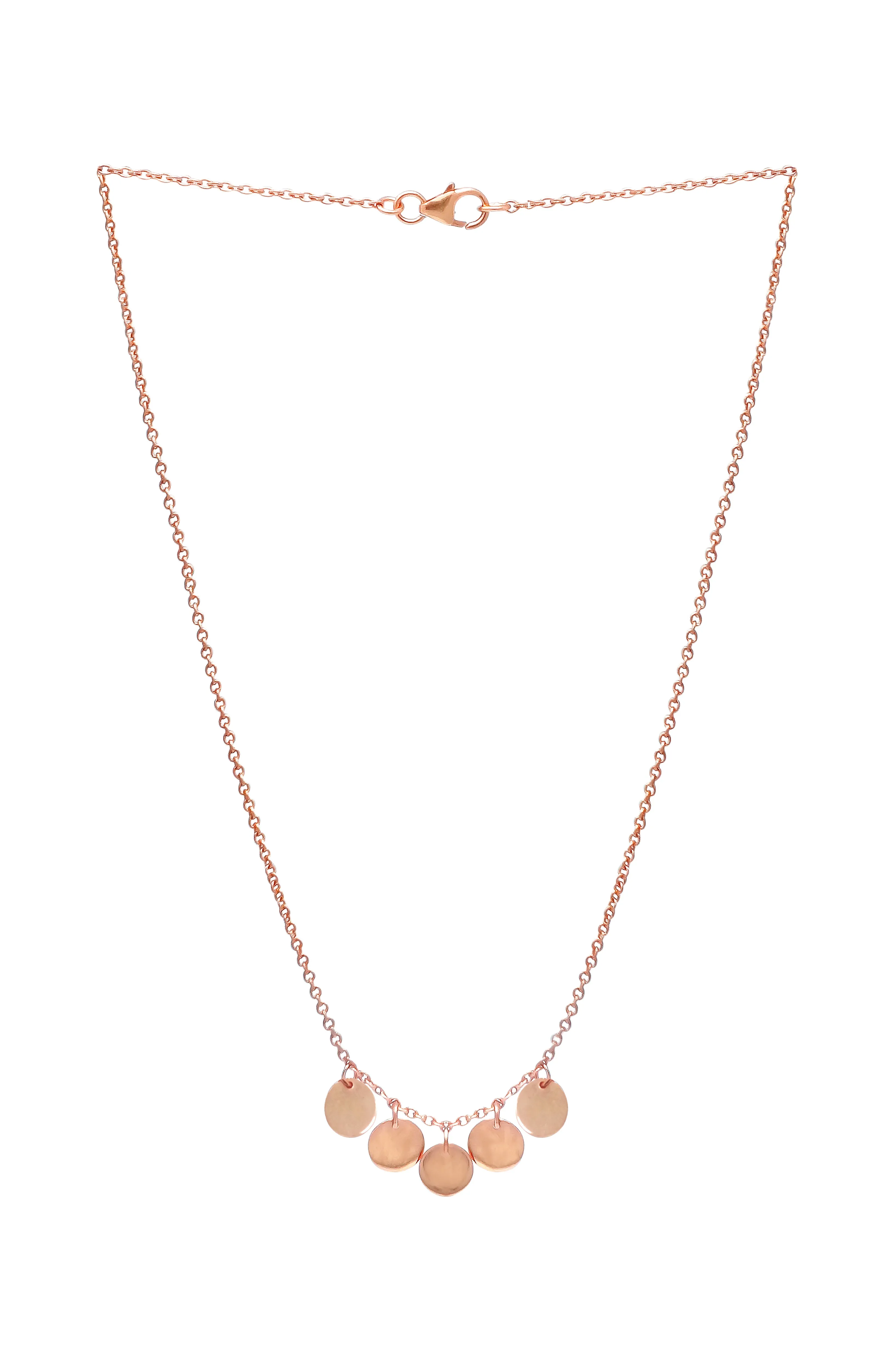 Classic Circology Rose Gold Plated Mini Sterling Silver Necklace