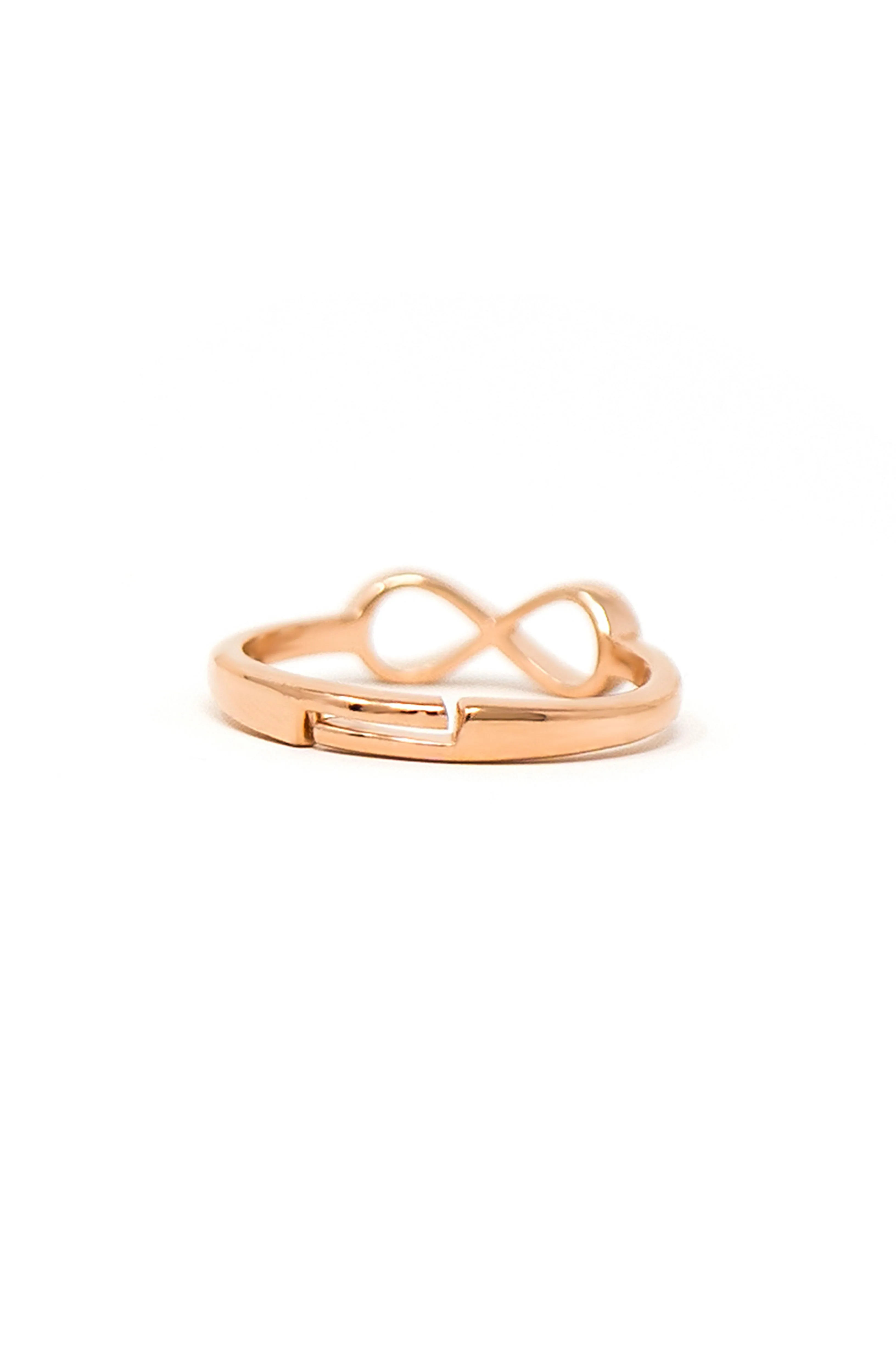 Classic Infinity Gold Plated Sterling Silver Adjustable Ring