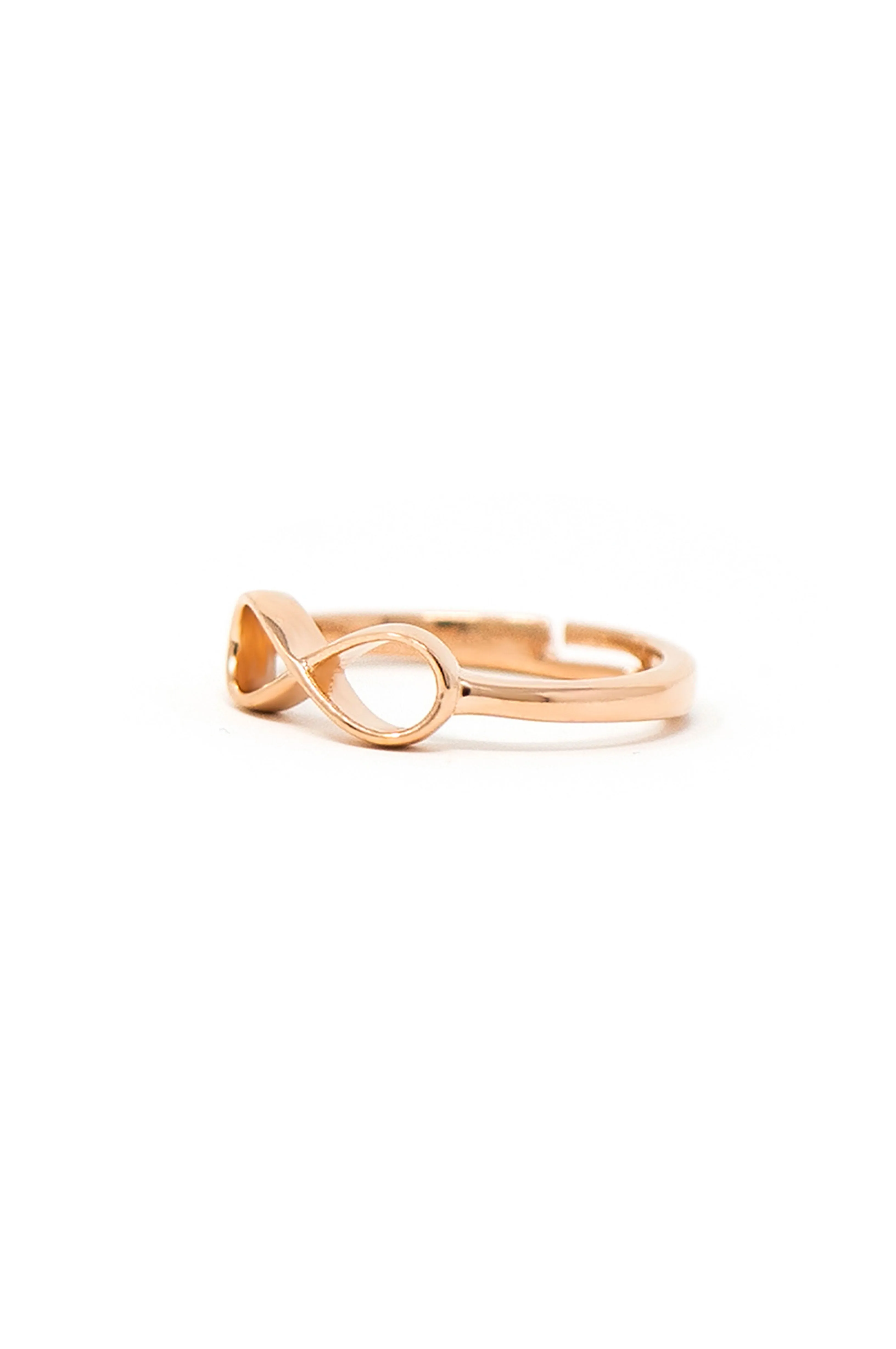 Classic Infinity Gold Plated Sterling Silver Adjustable Ring