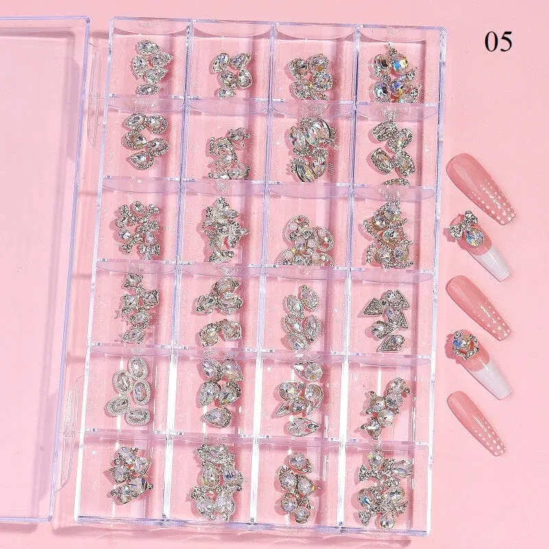 Crystal Jewellery 3D Charm 24 Grid Box