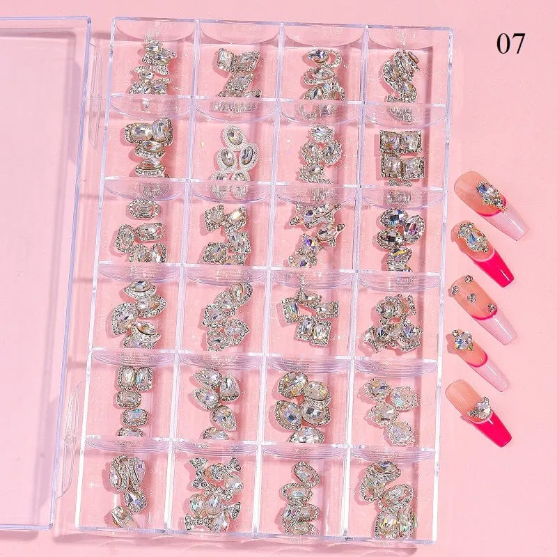 Crystal Jewellery 3D Charm 24 Grid Box