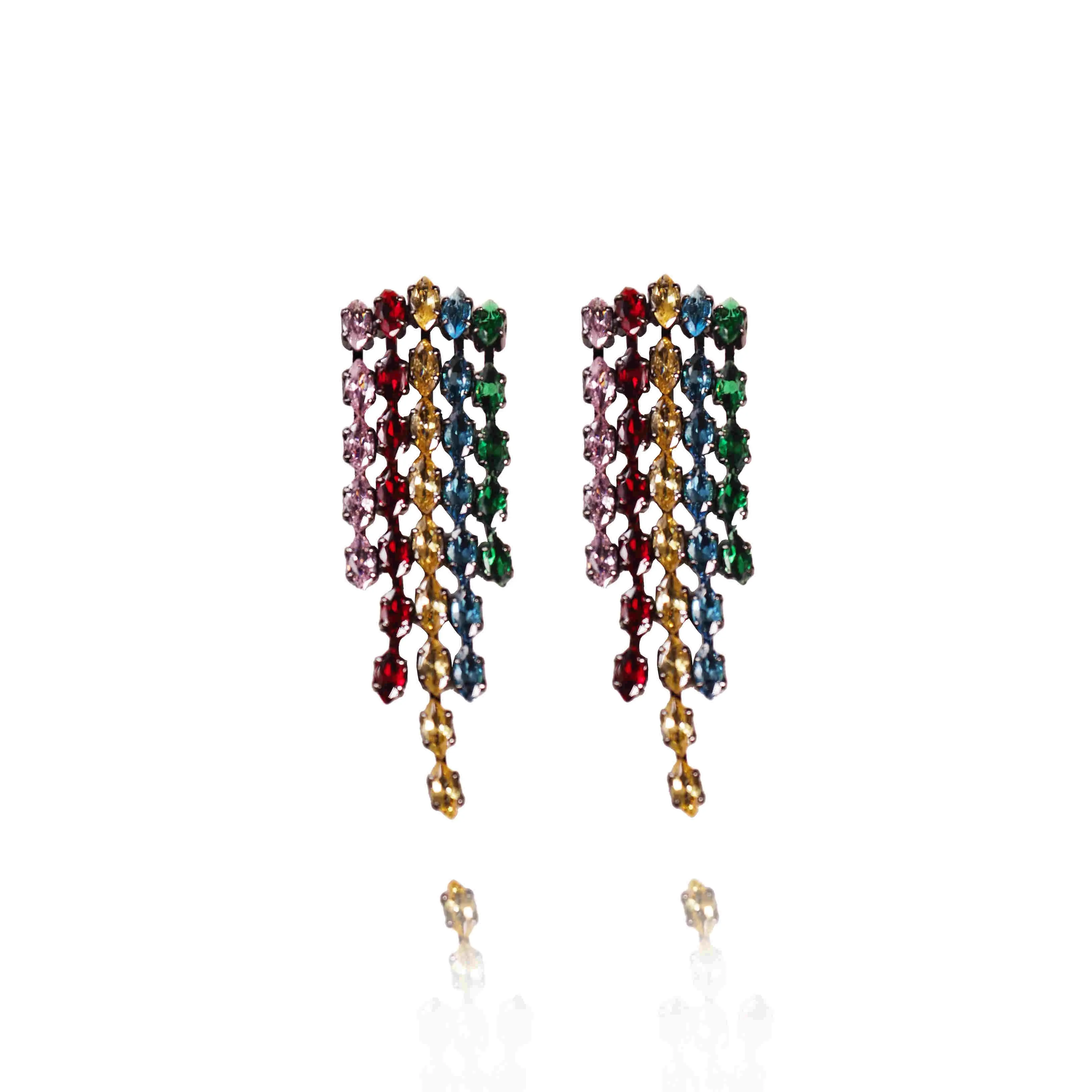 Crystal Tassels Earrings