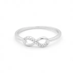 CZ Infinity Sterling Silver Ring