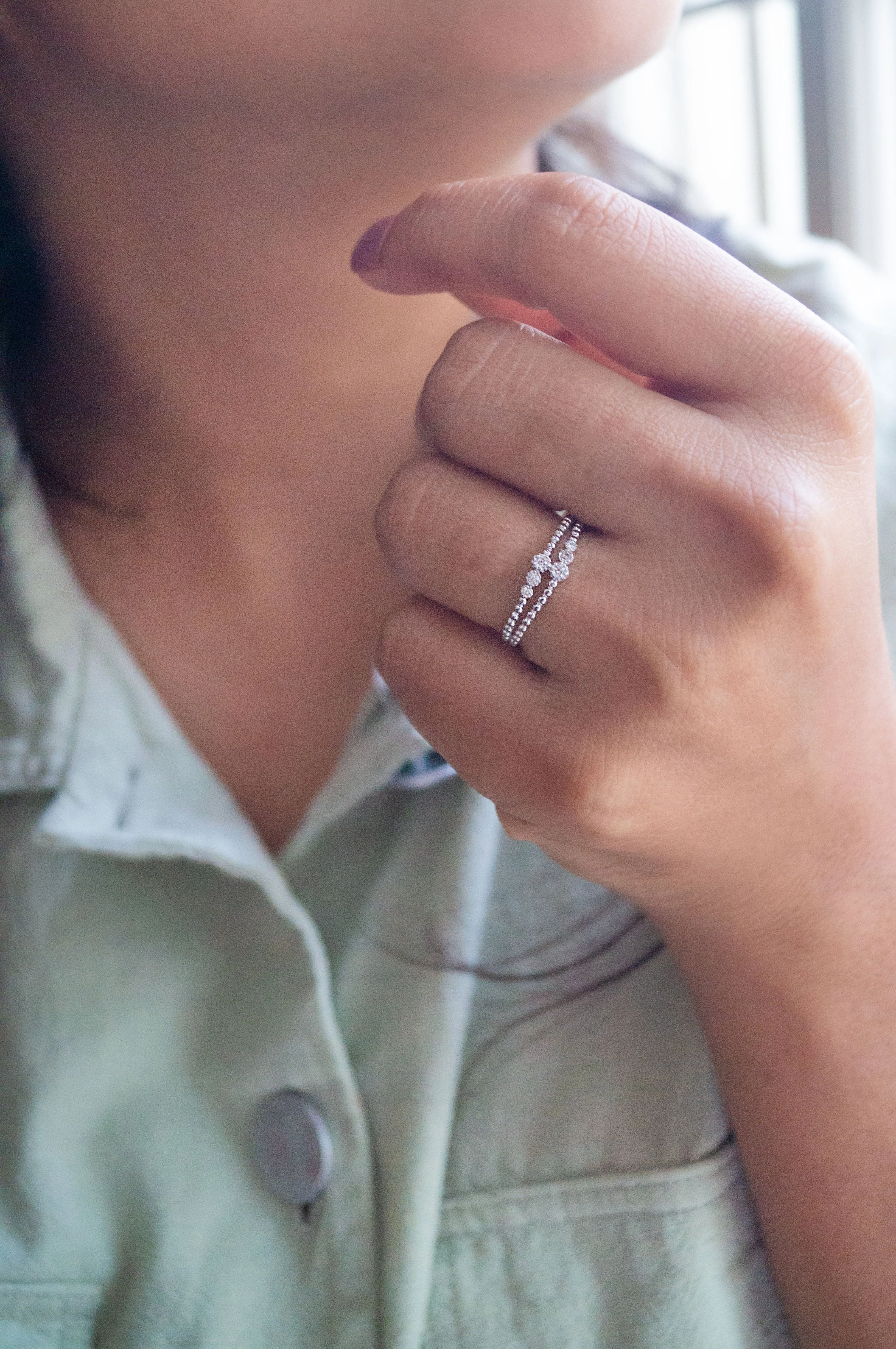 Dainty Miracle Rose Gold Plated Sterling Silver Ring