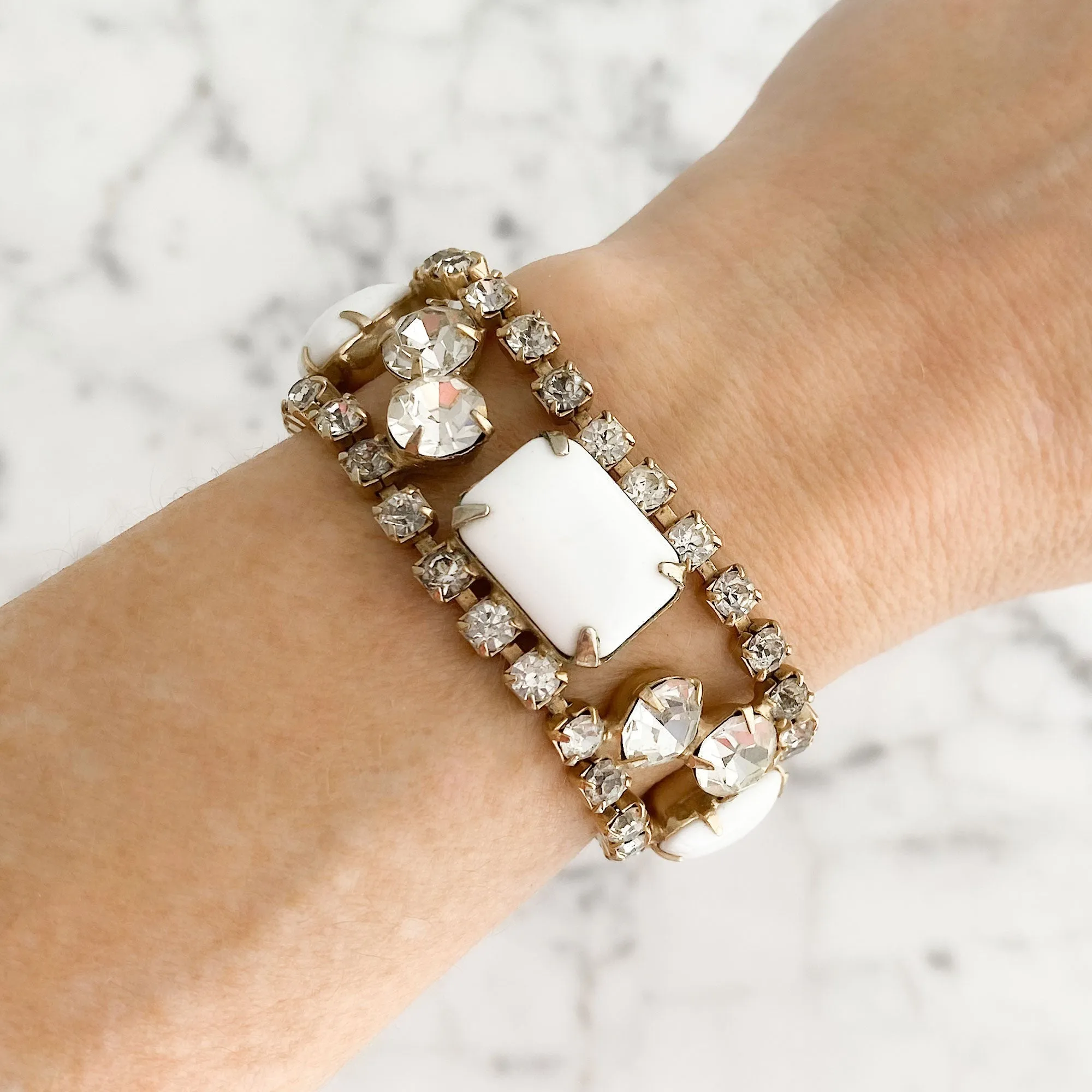 DAKOTA vintage white rhinestone bracelet