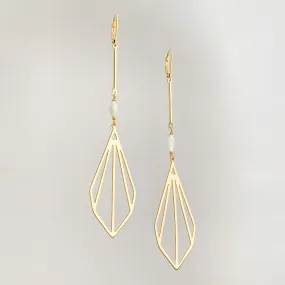 DANSON long 18kt gold plated earrings